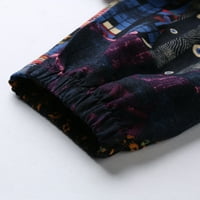 Auroural Womens T majice Ženska modna ležerna štampa V-izrez Kratki rukav labav majica pulover vrhove