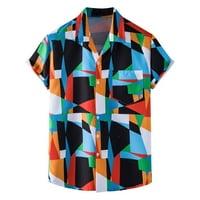 Groanlook Men T majice Kratki rukav Ljetni vrhovi Crew Crt Majica Holiday Pulover Modna bluza Narandžasta