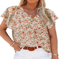 Honeeladyy Summer Sales Maxi Haljina za žene Plaža Odmor Seksi reznica suncokret Print Vintage Boho