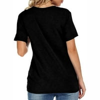 T majice za žene Ljetni maslačak Print Plus veličine vrhovi kratkih rukava Crewneck Spring Bluzes Loose