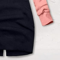 Ljetni vrhovi za ženske pulover pola zip V-izrez kratki rukav tiskani crveni s