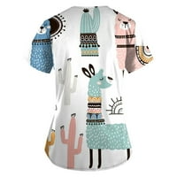 Košulje za žensko znanje-boja leptiri ispisani šareni bluza s kratkim rukavima tamno siva xxxl