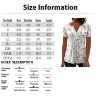 Ženski vrhovi i bluze za rad Bohemian Print V izrez sa majica s dugim rukavima Šifonske bluze za žene