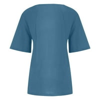 Zpanxa Womens T majice Žene V- izrez Solid Boja Tri četvrtine rukava na vrhu ženske vježbe Topovi Majice
