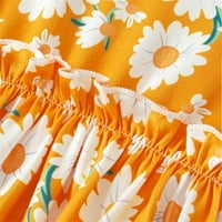 Trendy Dukseri za ženska proljetna dukserica Cvjetni print Okrugli vrat Kratki rukav Majica Loose Tops