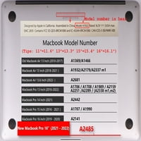Kaishek futrola tvrdog školjke kompatibilna sa Macbook Air 13.6 . A2681, ružičasta serija 0800
