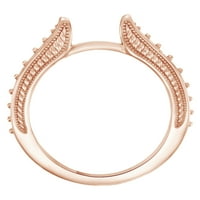 Britanci napravio je 9k bijelo zlato prirodno ružičasto torbalin i dijamantno ženski vječni prsten -