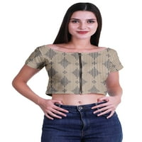 Ženski povremeni kreativni tisak V-izrez Petal majice kratkih rukava bluza l