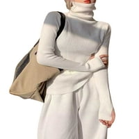 Kali_store lagani džemperi za žene Ženske modne otvorene prednje duge rukave kardiganci džempere kaputi