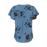 Yuehao T majice za žene Ženska modna ležerna pruška s kapuljačom s kapuljačom dugih rukava s dugim rukavima