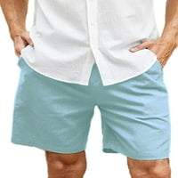 Muška ležerna čvrstog spojnog bluza za bluzu V-izrez majica s dugim rukavima