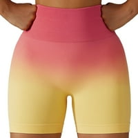 Hlače visokog struka, džep joga hlače Tummy Control Work Work Trgovci Stretch Yoga gamaše, Crveni XL