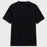 Ženske vrhove Crew Crw ženska bluza Modni grafički otisci T-majice Kratki rukav Ljetni tunik Tee Black