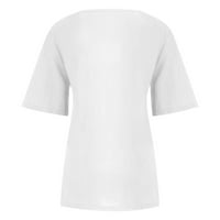 Košulje s dugim rukavima za žene Modne mastzenje O-izrez za bluzu za bluzu na dugim rukavima darovi