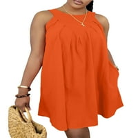 Ženska modna nova ljetna V-izrez pune boje kratkih rukava majica