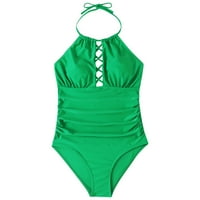 Ženski kupaći kostim Split kupaći kostim jednostavni kandidage za bandu na čvrstoj boji mini bikini