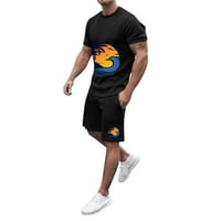 Giligiliso Men Casual Okrugli izrez Popularno 3D digitalna zastava Štamparija Pulover Fitness Sportski