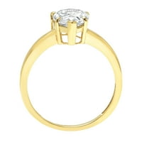 DazzlingRock kolekcija 1. Carat 18k crno-bijeli dijamantni zaručni prsten halo stil, bijelo zlato, veličina