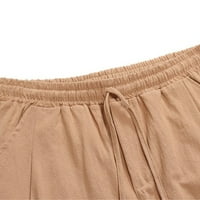Naseljeni dan danas Youmao pamučne pantalone za žene Ženske meke ležerne labave vučne elastične visokog