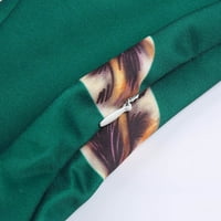 RUHIKU GW Ženske ljetne majice Dame Fashion Ispiši kratki rukav vrhunska bluza V-izrez čipka u obliku