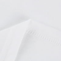 APEPAL ženska modna majica za orez vrata otisnuta Ležerne prilike labave prevelike vrhove bijeli XL