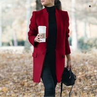 Lashall ženska casual moda dugih rukava čvrsta boja Zip dukserica Top Khaki S