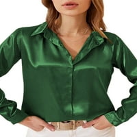 Grianlook Žene Ležerne prilike kratkih rukava TUNIC BLUSUS čipka uboda sa solidne boje majica Loungeweb