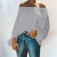 Košulje za žene Loot Fit Boho Print Dugi rukav V-izrez bluza V-izrez Bluza Labavi gumb Top Thirts