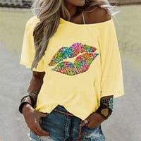 Ženska ljetna majica vrhovi pola duhovne rukave okrugle vrat cvjetna bluza