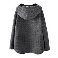 Miluxas džemper kaput odobren plus veličina Žene Ležerne prilike od solidnih pletenica sa labavim kardigan
