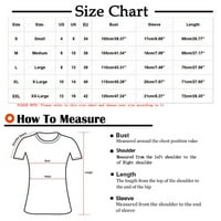 Stalni pamučni vrhovi za ženske majice za rukav za žene za žene TEES Bluze casual osnovni vrhovi ispisani