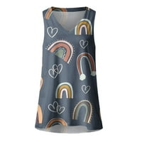 Kuglicefhk Ženski ljetni V-izreznim kombinezon za rukavice ženske struk modne hlače široke noge Hlače