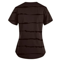 Košulja Colisha za žene V izrez Ljetni vrhovi Cvjetni ispis majica Ležerne prilike za odmor s kratkim